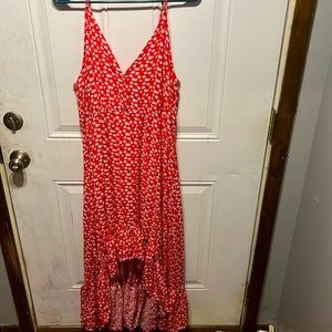 Red dress white white flowers. Rue21. 2xl. Never worn.